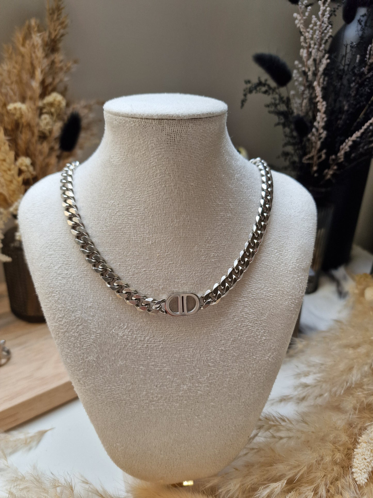 Halsketting Schakel - Zilver
