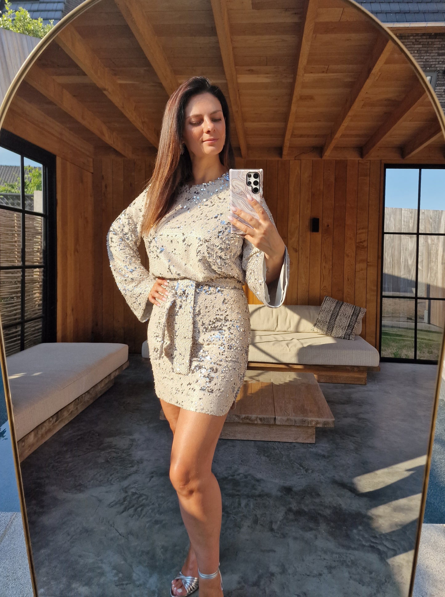 Divine Dress Silver Sequin