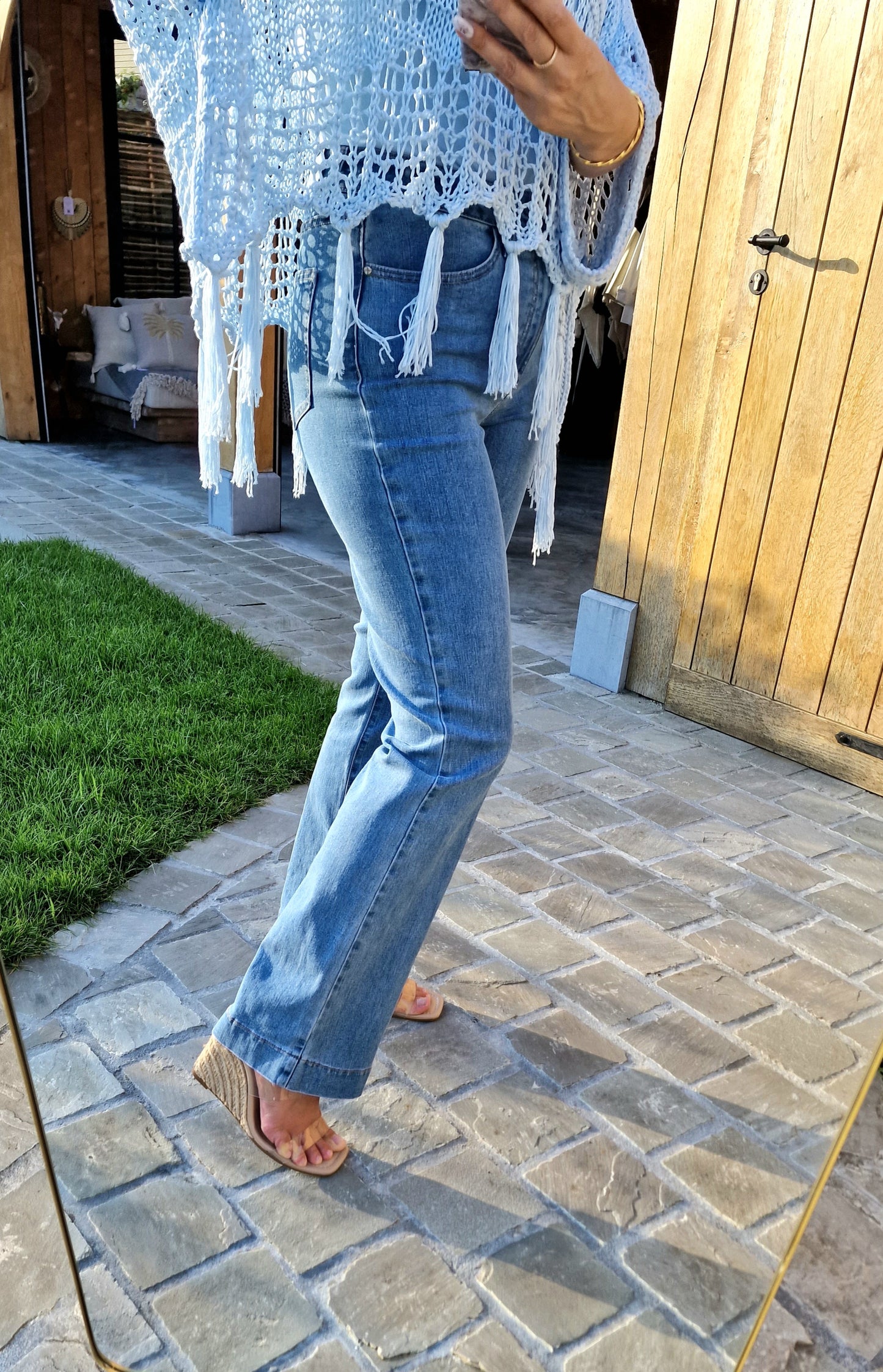 Bootcut jeans - True blue