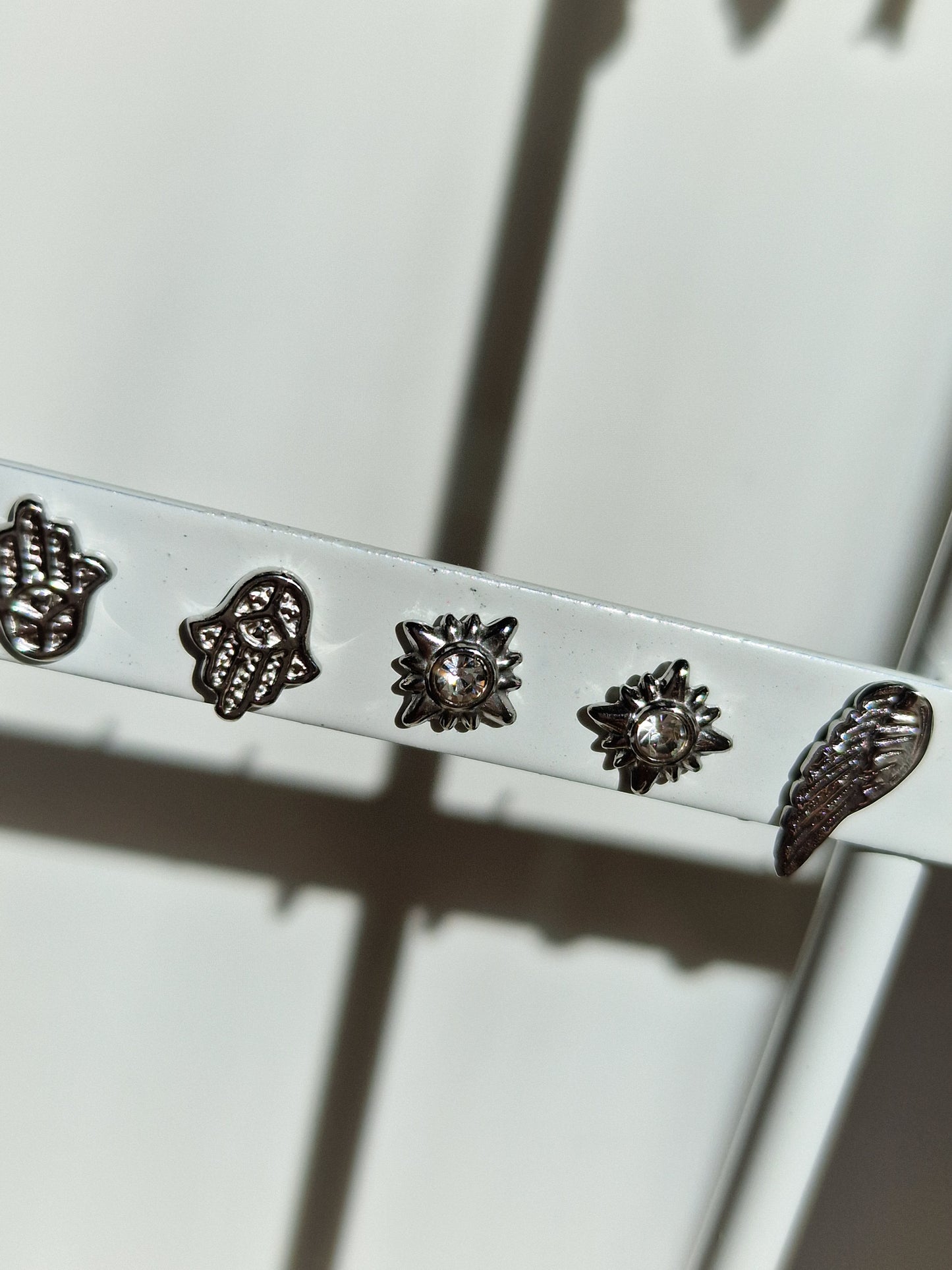 Oorstud Flame - Zilver - Per stuk