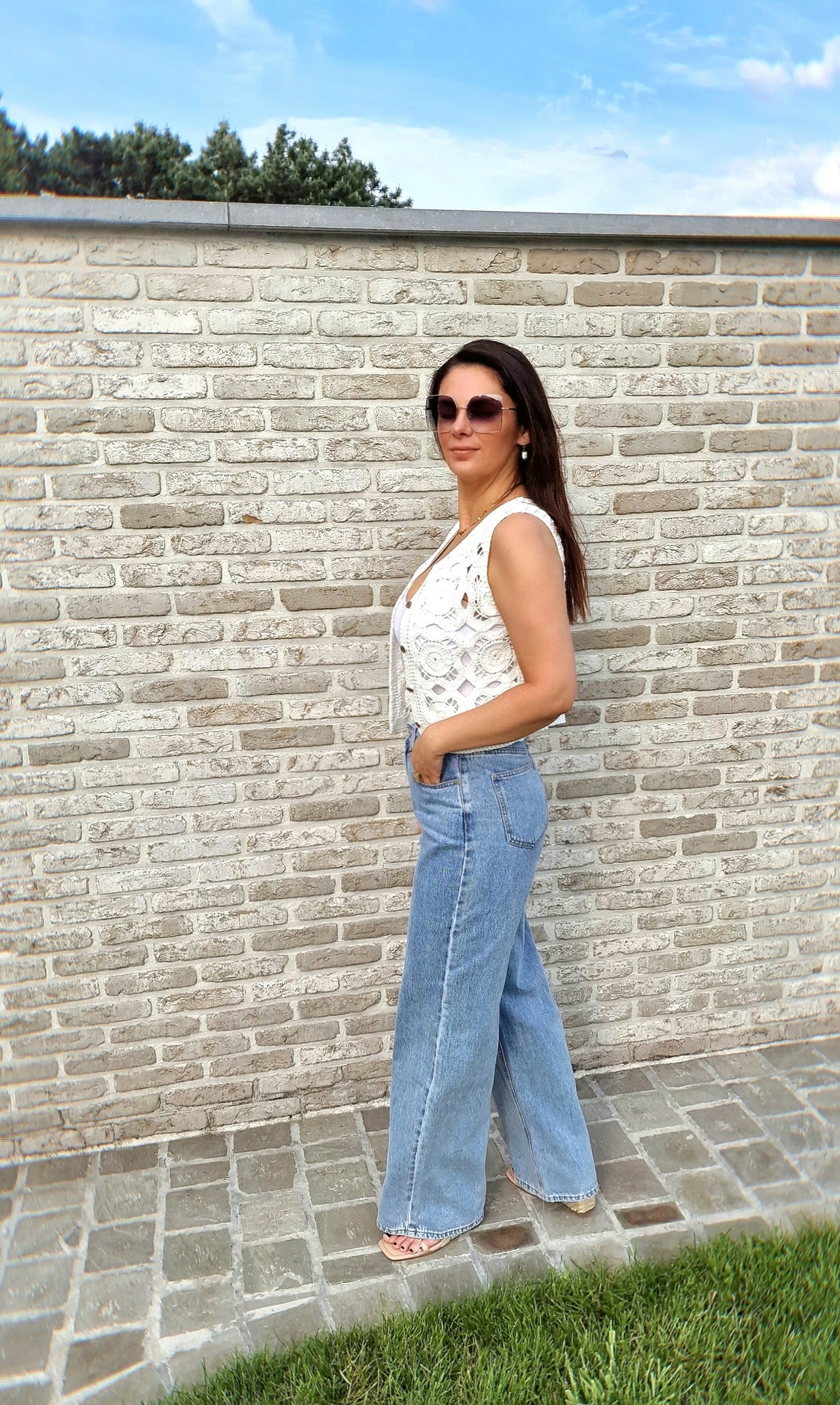 Jeansbroek Wide leg