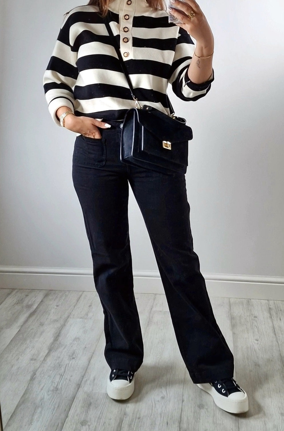 Jeansbroek Flared - Zwart