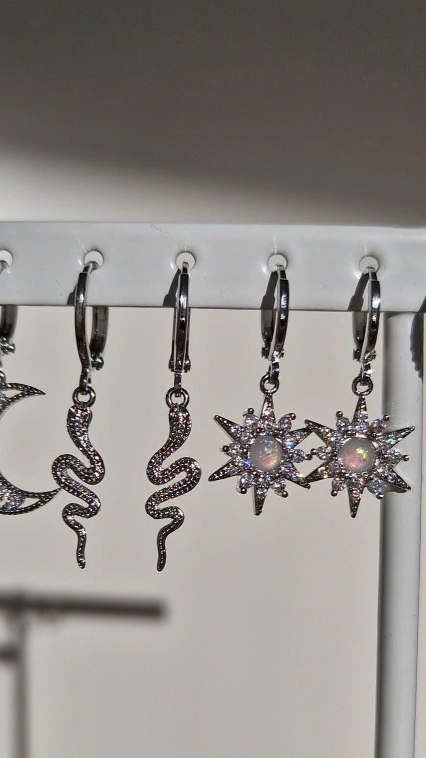 Oorbellen Star Zilver