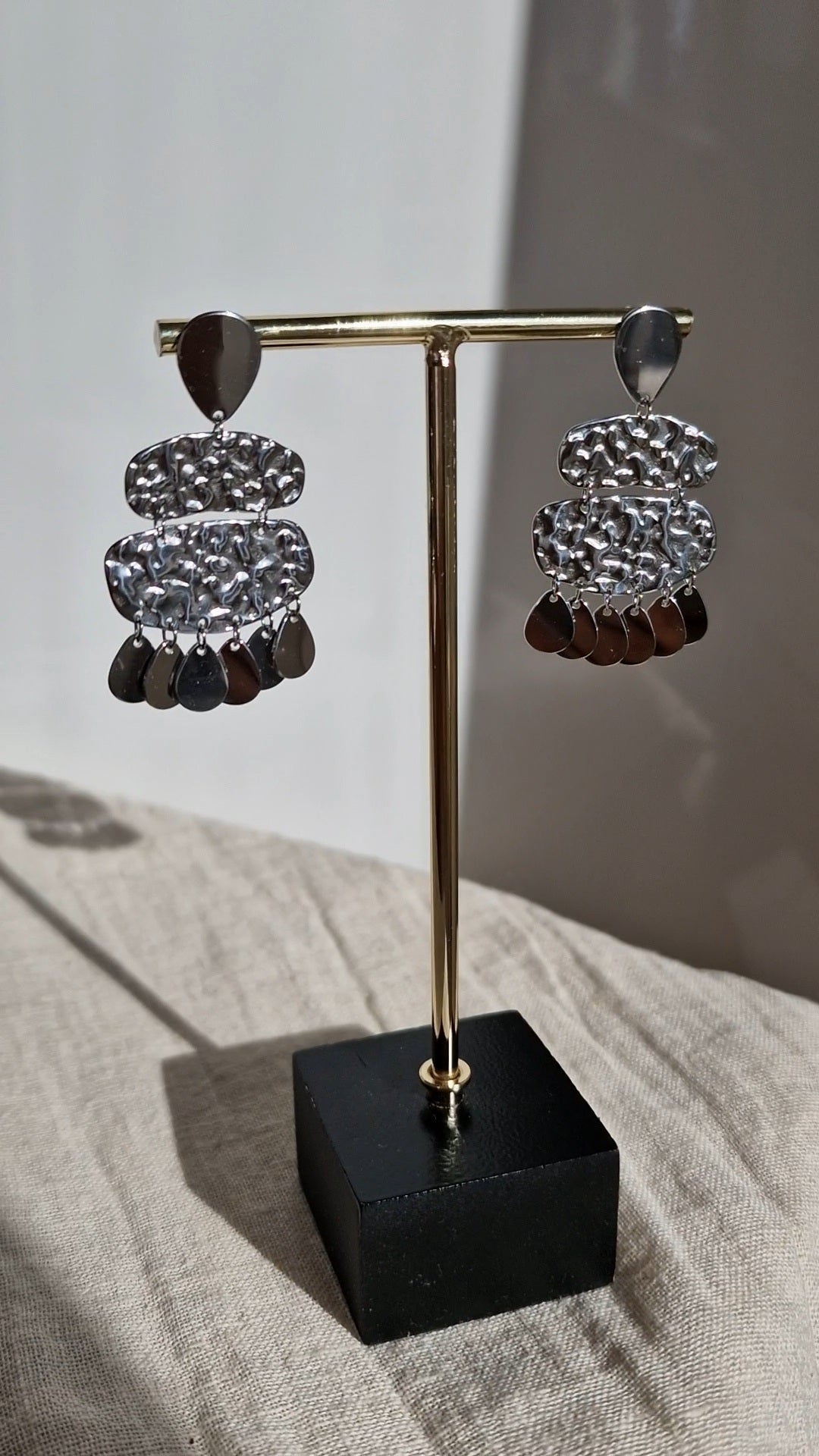 Oorbellen statement - Zilver