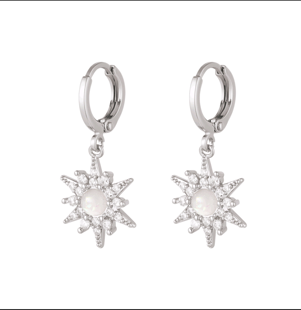 Oorbellen Star Zilver