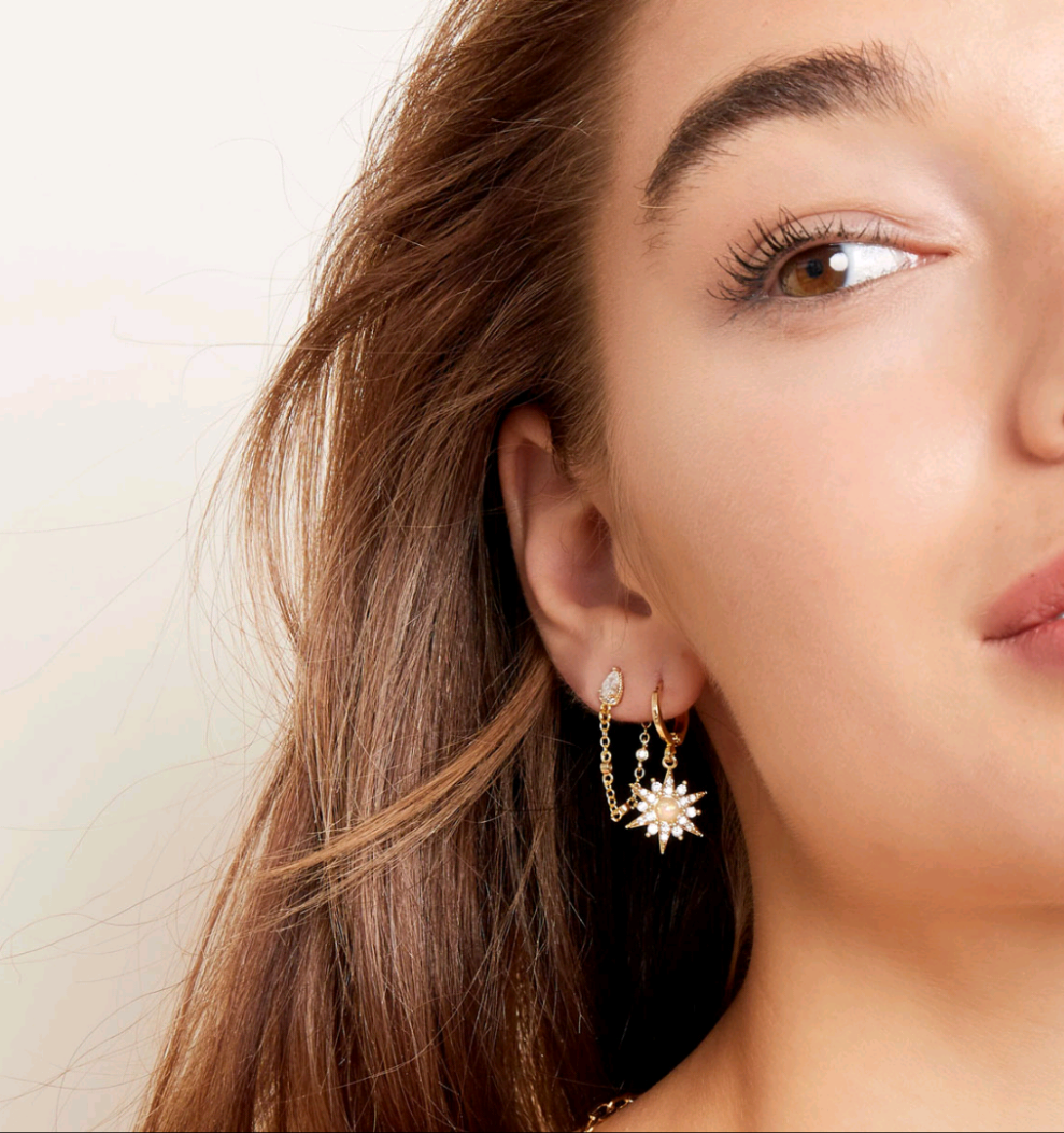 Oorbellen Star Zilver