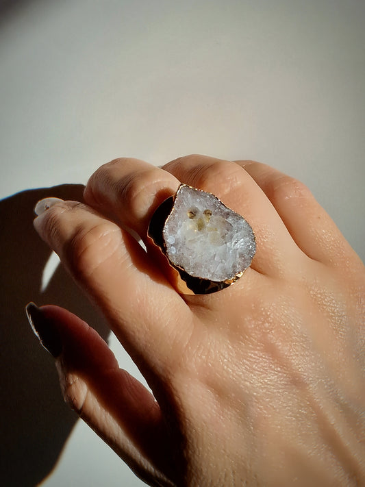 Verstelbare Ring Crystal Grey