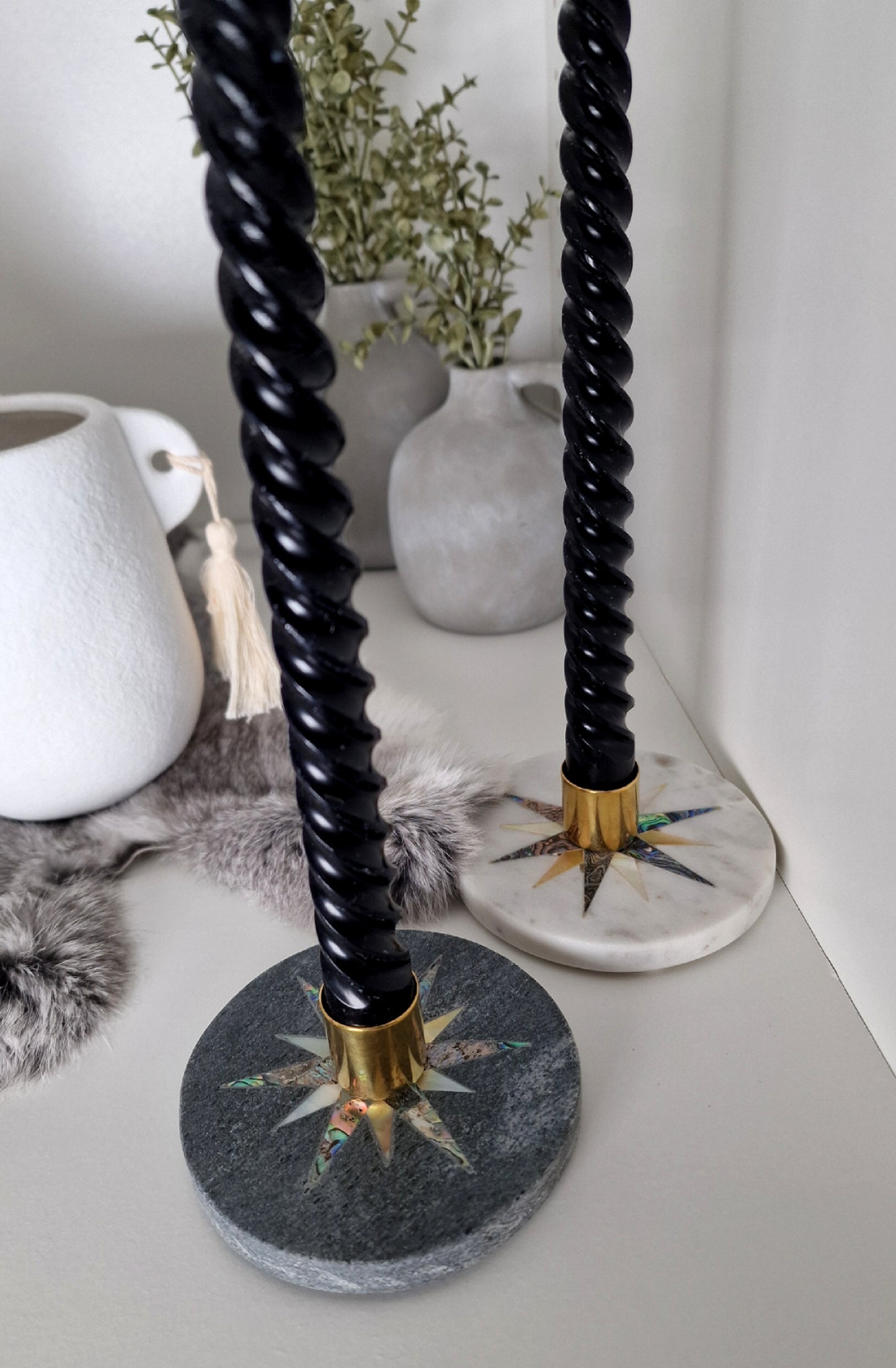 Swirl Candle - Black