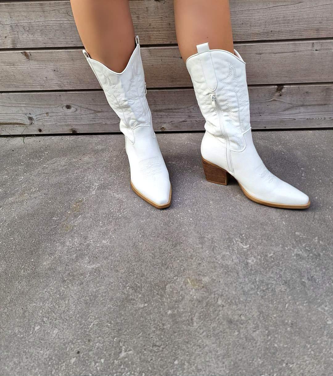 Cowboyboots Wanted - White